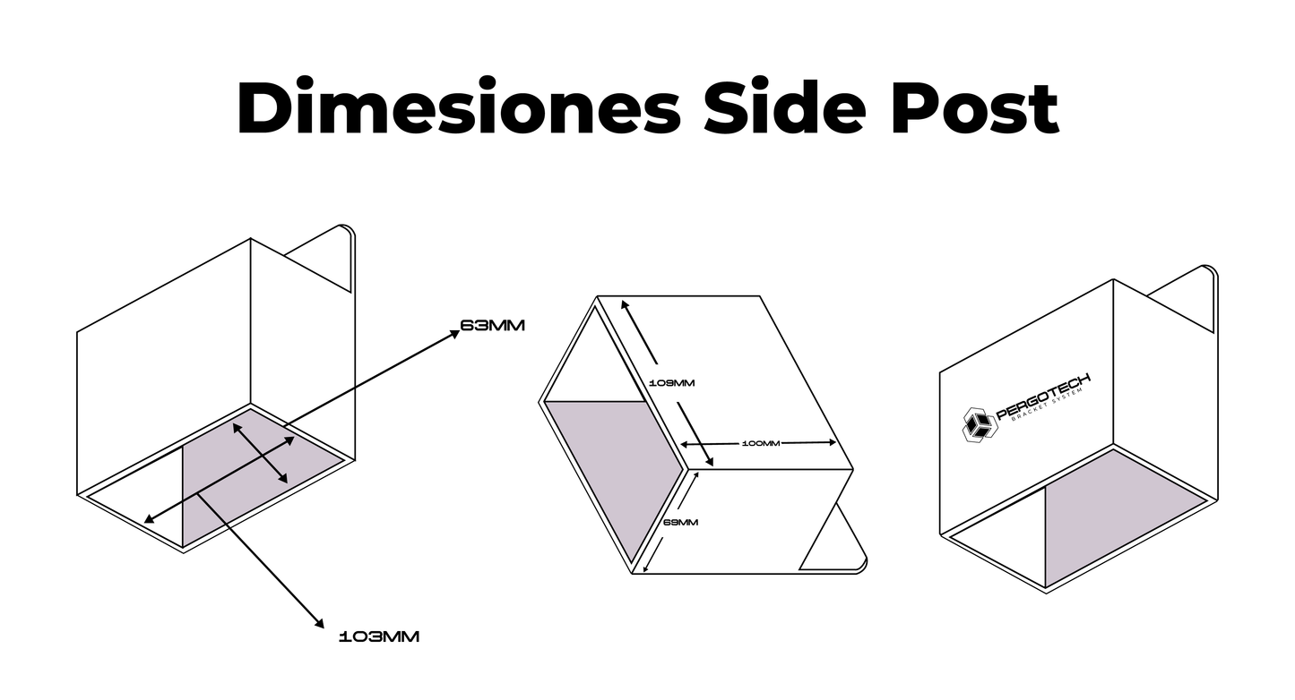Side Post Bracket "Acero al Carbón"