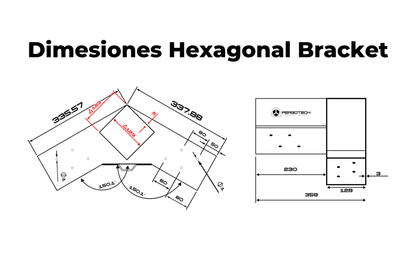 Hexagonal Bracket "Acero al Carbón"